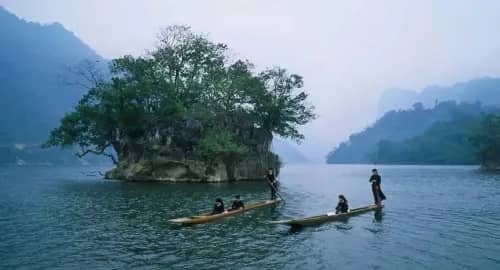 The First Morning at Ba Be Lake