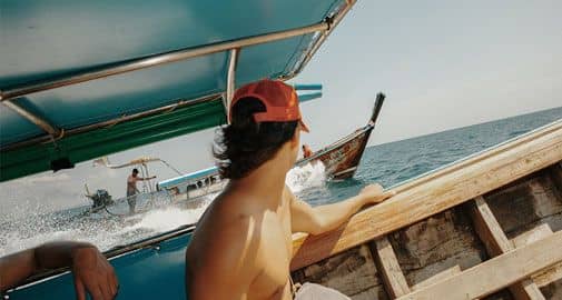 Speedboat to Phi Phi Island, Thailand. 