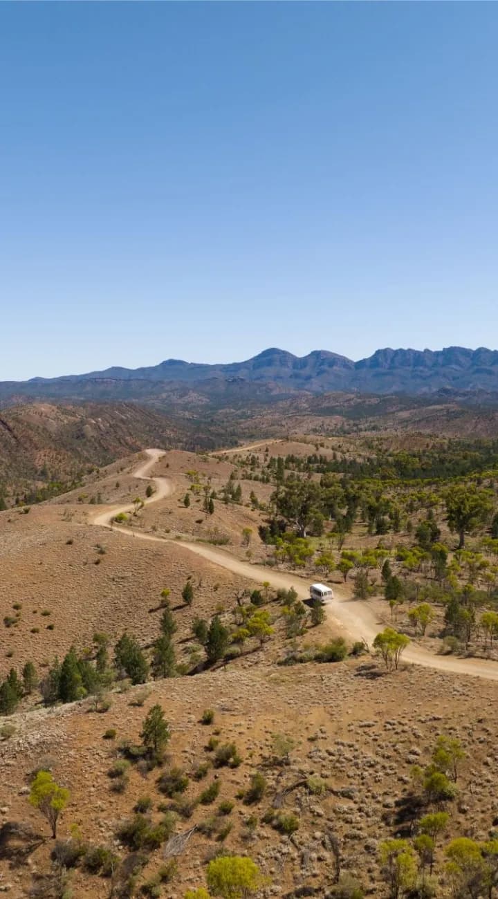 Adelaide to Flinders Ranges. First night under the stars.