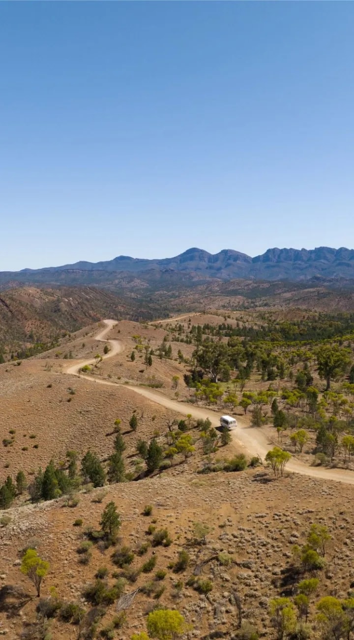 Adelaide to Flinders Ranges. First night under the stars.
