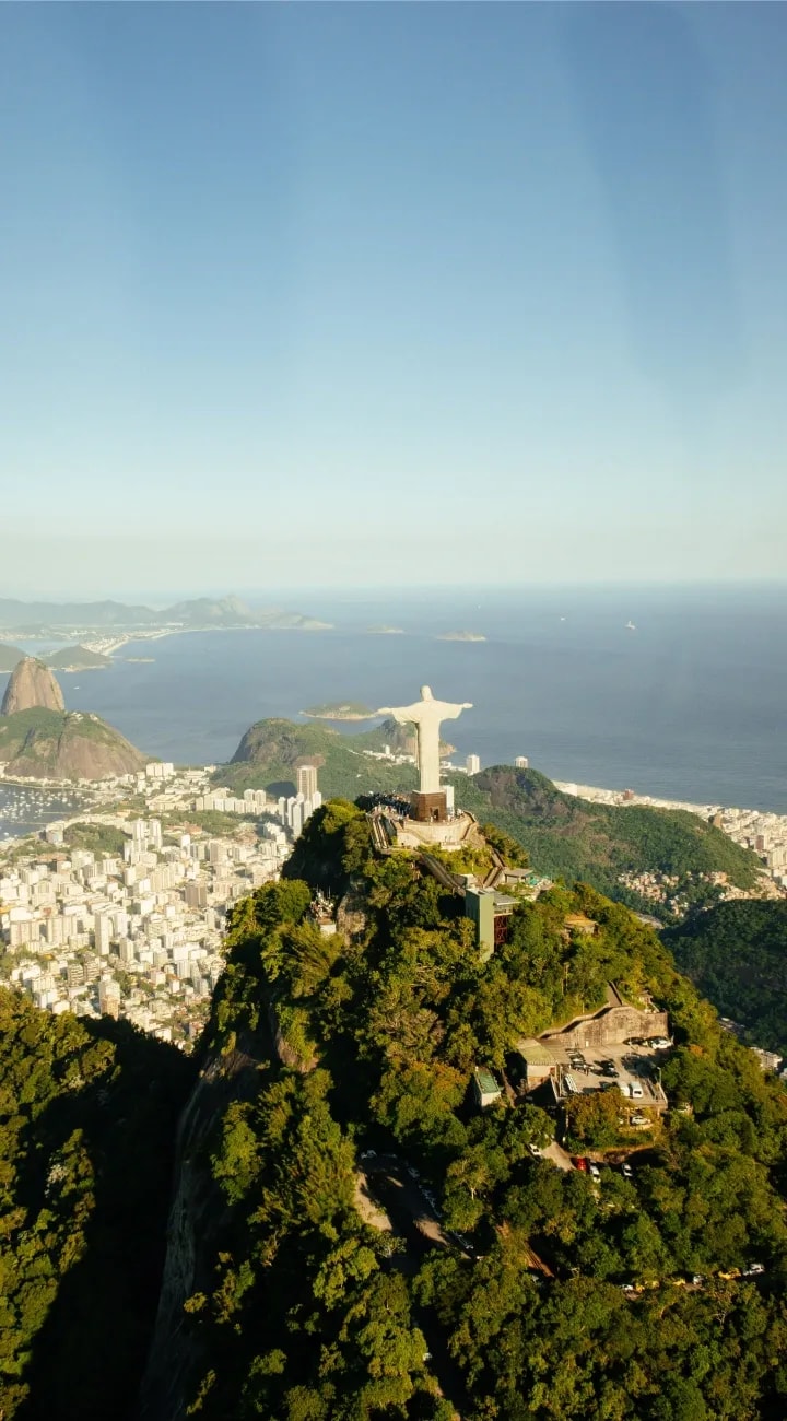Rio Icons. Christ the Redeemer, the Historic Centre and Sugarloaf.