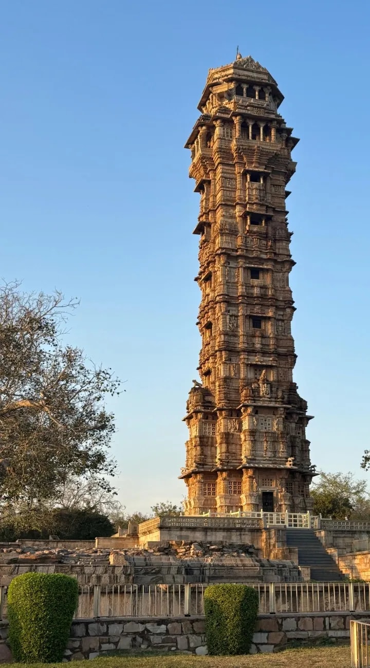 Jaipur to Udaipur via Chittorgarh.